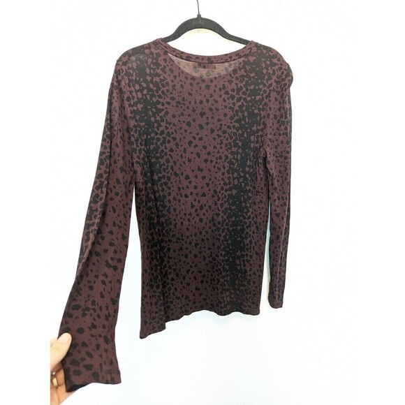 Vince Shirt Women Small Burgandy Long Sleeve Viscose Lightweight‎ Office Top - Picture 5 of 10